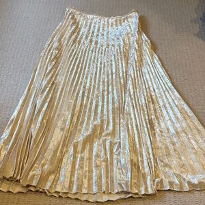 Halston Heritage Cream Pleated Skirt